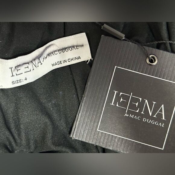 IEENA for Mac Duggal Blue Sequin Open Back Gown With Tain - Picture 5 of 6